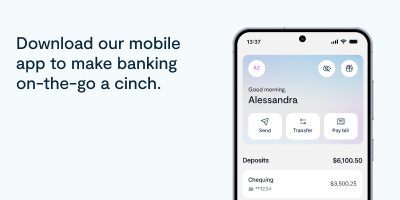 Download our mobile app to make banking on-the-go a cinch